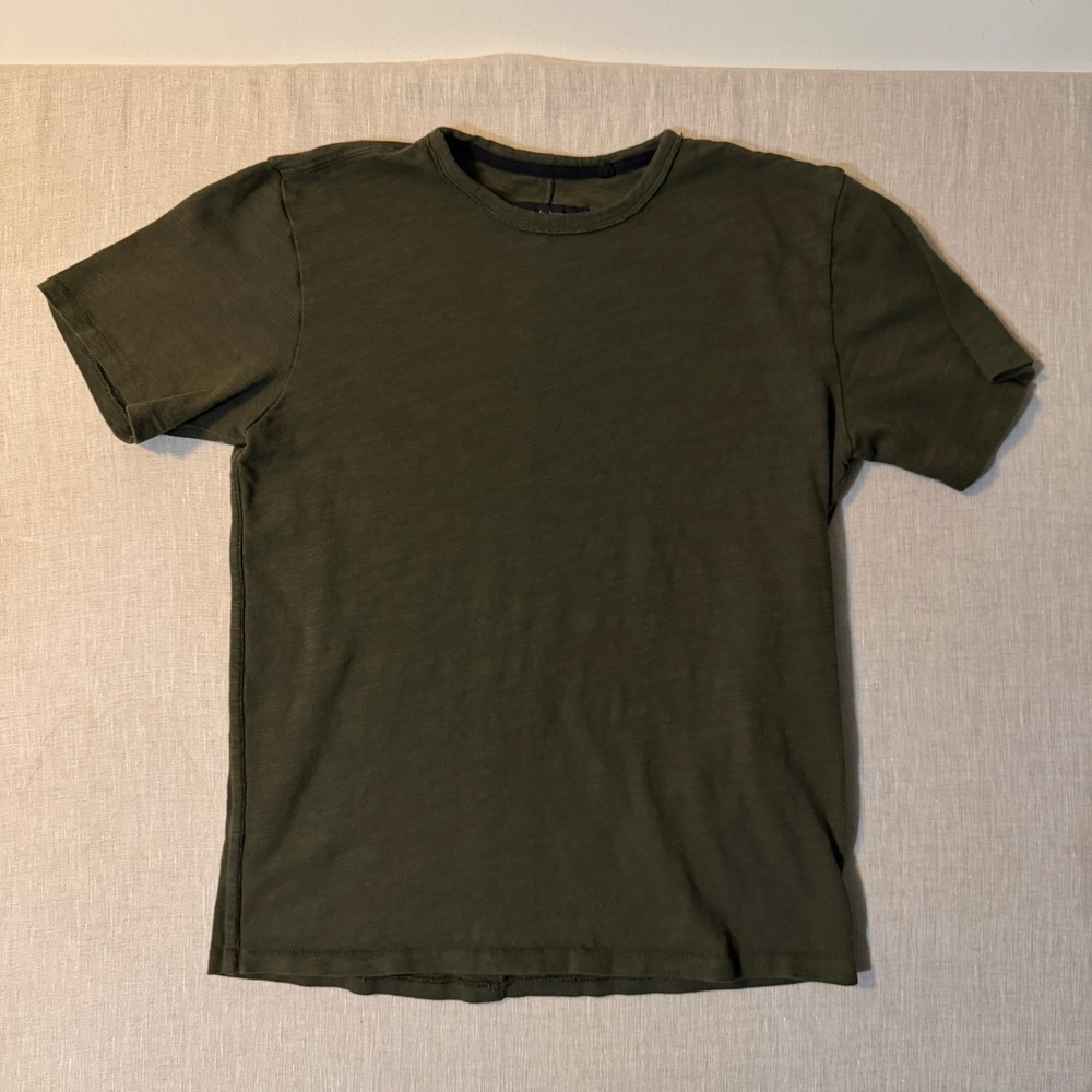 Rag & Bone Slub Cotton Short Sleeve Tee Olive Green Cotton Gorpcore